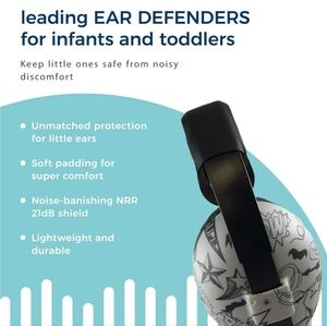 Infant Ear Defenders - Grey Doodle